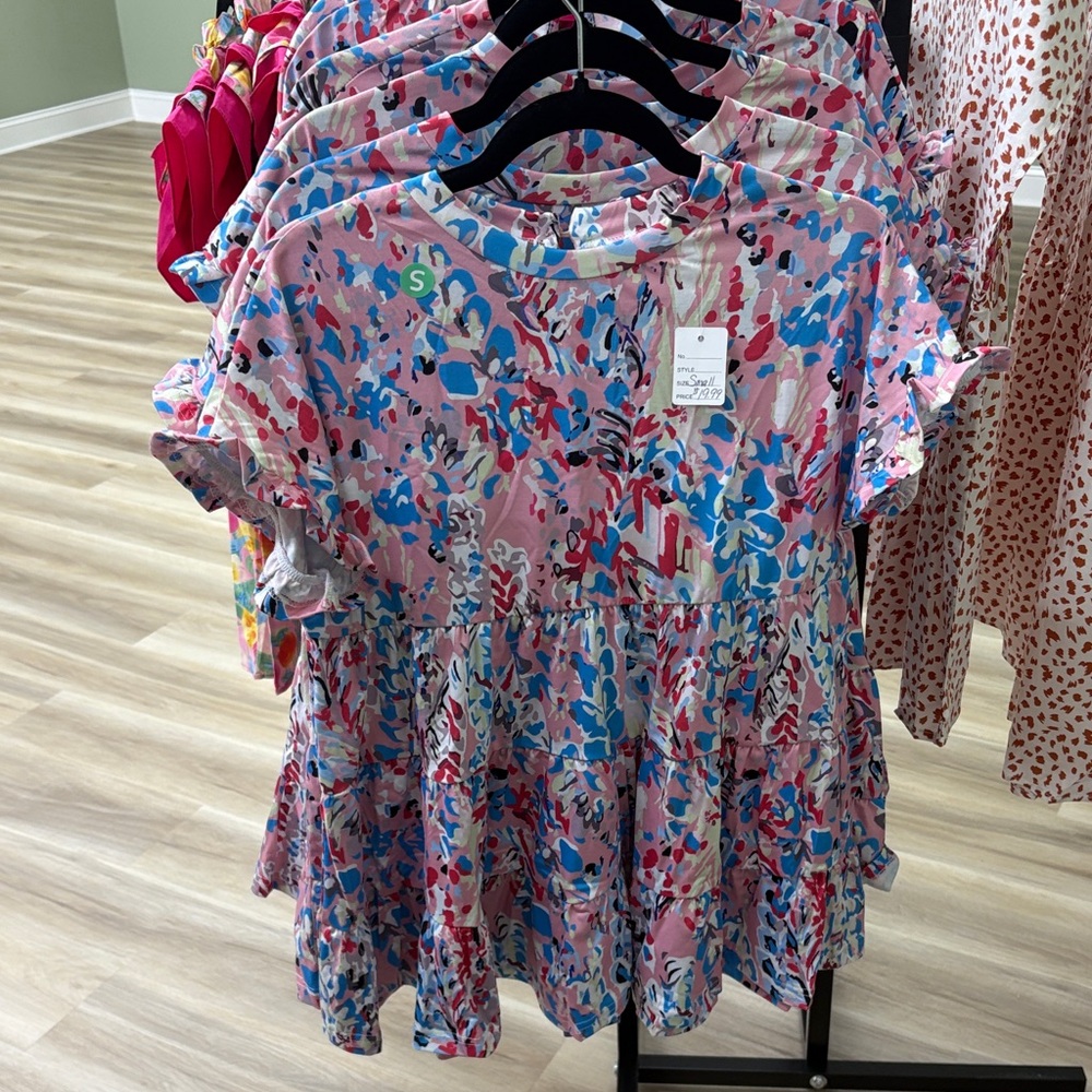 Colorful Floral Ruffle shirt